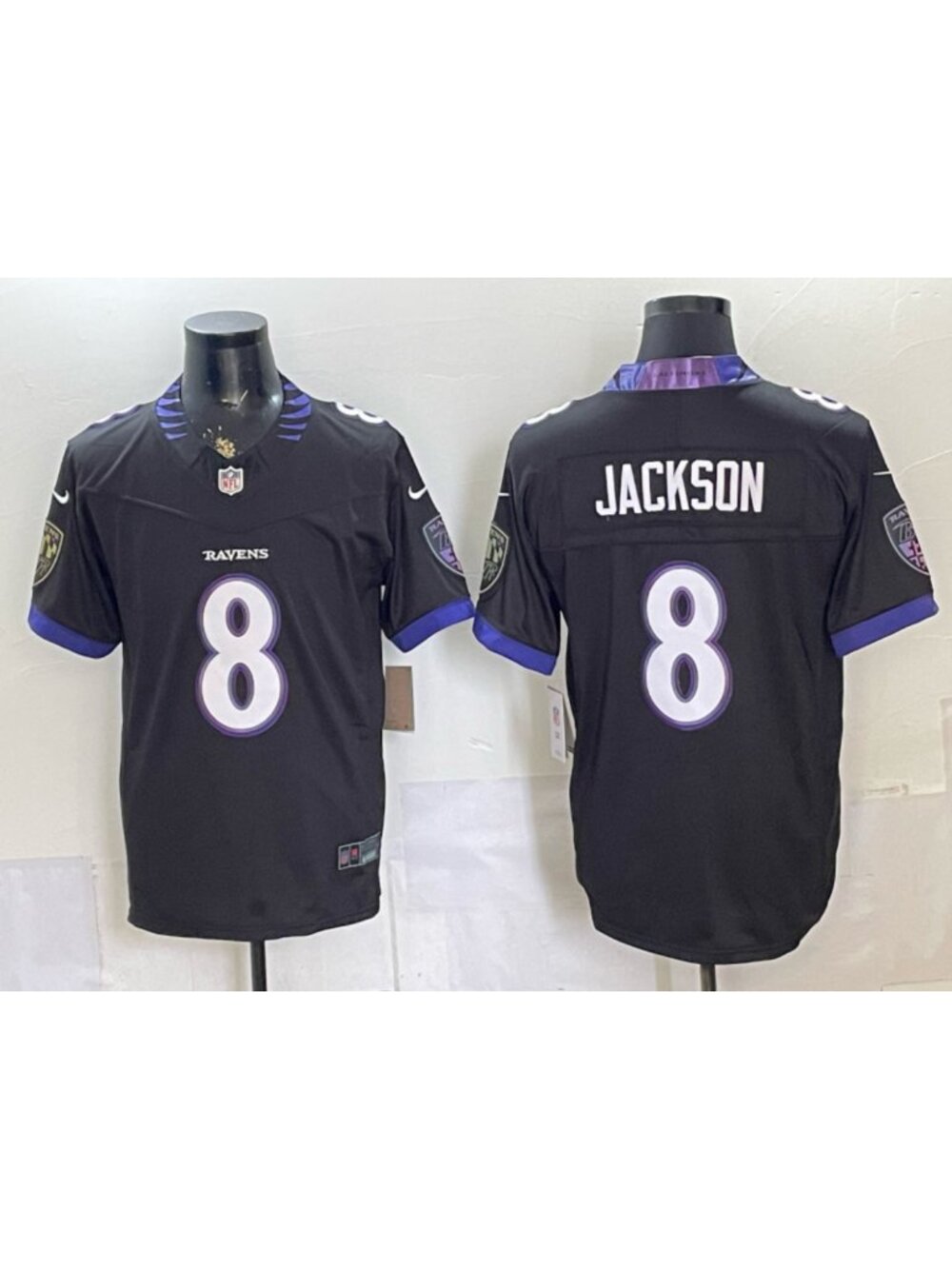 Lamar Jackson Black Jersey Stitched Vapor